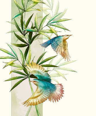Blackout roller blind Birds in the leaves