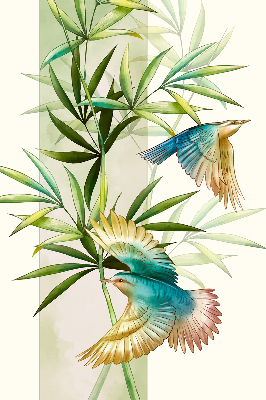 Blackout roller blind Birds in the leaves