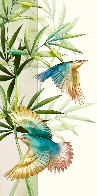 Blackout roller blind Birds in the leaves