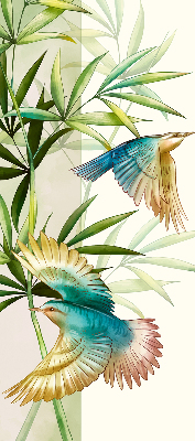Blackout roller blind Birds in the leaves