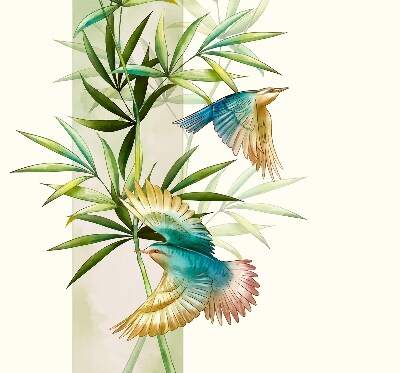 Blackout roller blind Birds in the leaves