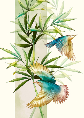 Blackout roller blind Birds in the leaves