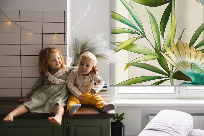 Blackout roller blind Birds in the leaves