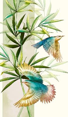 Blackout roller blind Birds in the leaves