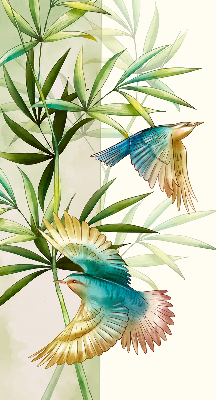 Blackout roller blind Birds in the leaves