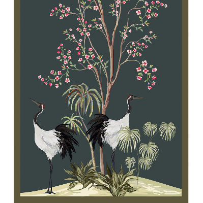 Blackout roller blind for window Birds by the rose bush