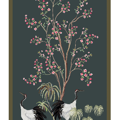 Blackout roller blind for window Birds by the rose bush