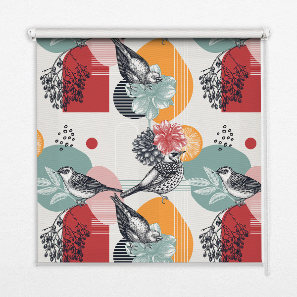 Blackout roller blind Birds