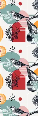 Blackout roller blind birds print