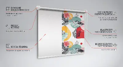 Blackout roller blind birds print