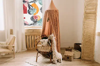 Blackout roller blind birds print