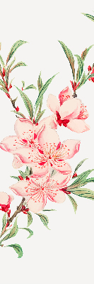 Blackout roller blind for window pink flower design