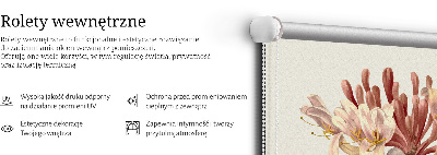 Fabric roller blind for window Falling flower