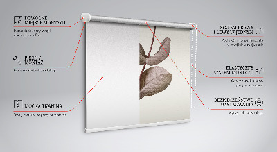 Fabric roller blind for window falling flower print