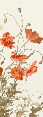 Blackout roller blind Poppies