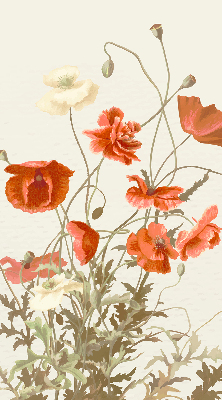 Blackout roller blind Poppies