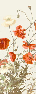 Blackout roller blind Poppies