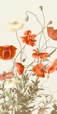 Blackout roller blind Poppies