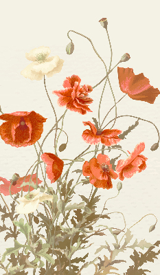 Blackout roller blind Poppies