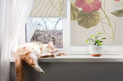 Blackout roller blind for window Flower