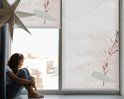 Fabric roller blind for window A crumpled piece of paper