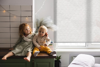 Fabric roller blind for window crumpled paper design