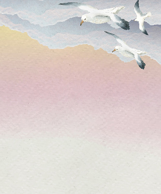 Blackout roller blind Flying birds