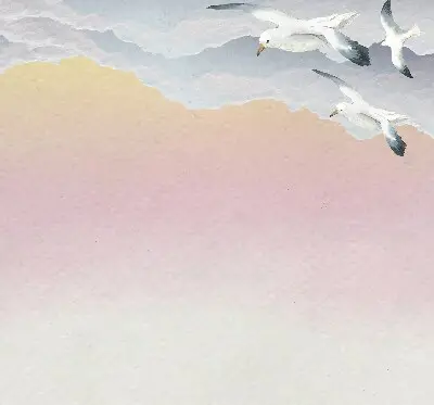 Blackout roller blind flying birds pattern