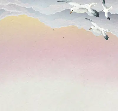 Blackout roller blind flying birds pattern