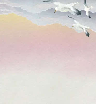 Blackout roller blind flying birds pattern