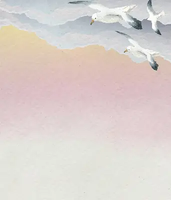 Blackout roller blind flying birds pattern