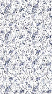 Fabric roller blind for window Wildflowers