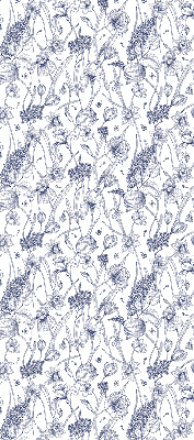 Fabric roller blind for window Wildflowers