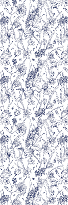 Fabric roller blind for window Wildflowers