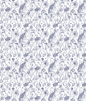 Fabric roller blind for window Wildflowers