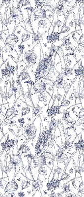 Fabric roller blind for window Wildflowers