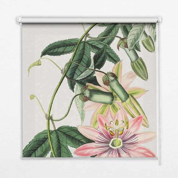 Blackout roller blind Pink flower
