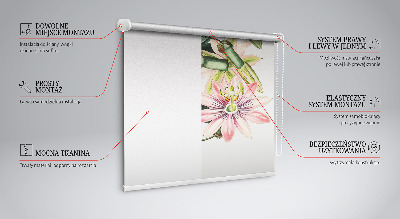 Blackout roller blind Pink flower