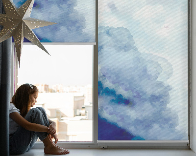 Blackout roller blind for window Clouds