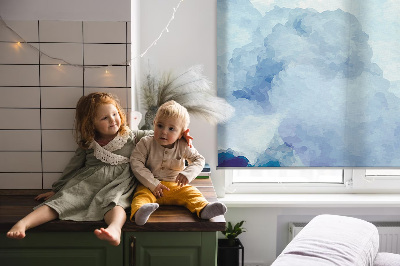 Blackout roller blind for window Clouds
