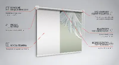 Blackout roller blind featuring a crane in flight design
