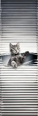 Blackout roller blind for window cat pattern