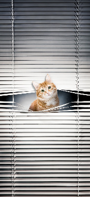 Fabric roller blind for window Ginger cat