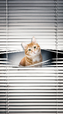 Fabric roller blind for window Ginger cat