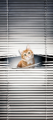 Fabric roller blind for window Ginger cat