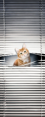 Fabric roller blind for window Ginger cat