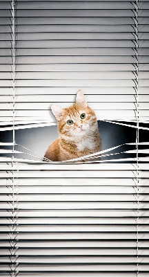 Fabric roller blind for window Ginger cat