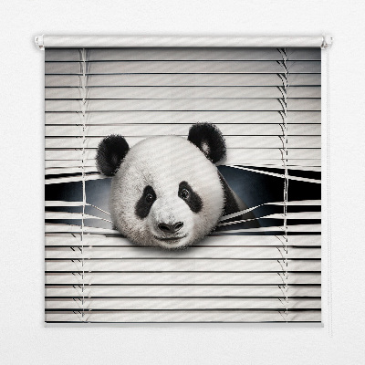 Blackout roller blind for windows in panda design