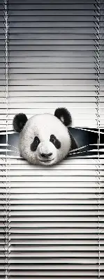 Blackout roller blind for windows in panda design