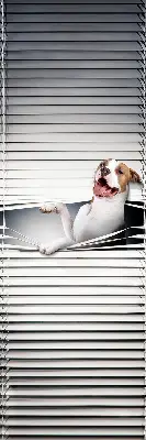 Blackout roller blind dog pattern